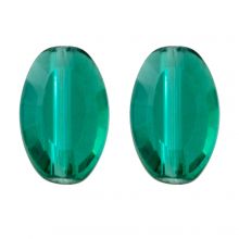 Glass Beads (10 x 6 x 3 mm) Petrol (10 pcs)