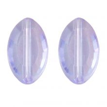 Glass Beads (10 x 6 x 3 mm) Transparent Lavender (10 pcs)