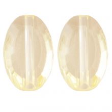 Glass Beads (10 x 6 x 3 mm) Transparent Citron (10 pcs)