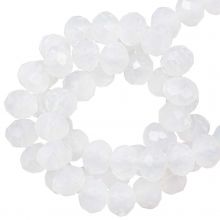 Faceted Rondelle Beads (2 x 3 mm) Matt Transparent (130 pcs)