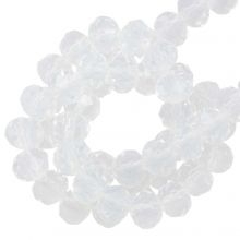 Faceted Rondelle Beads (4 x 6 mm) Transparent (90 pcs)