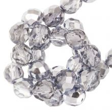 DQ Fire Polished Beads (8 mm) Crystal Sky Metallic Ice (25 pcs)
