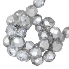 Czech Fire Polished Faceted Beads (6 mm) Crystal Labrador (25 pcs)