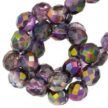 DQ Fire Polished Beads (8 mm) Crystal Magic Purple (25 pcs)