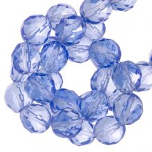 DQ Fire Polished Beads (8 mm) Light Sapphire (25 pcs)