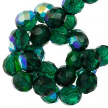 DQ Fire Polished Beads (8 mm) Emerald AB (25 pcs)