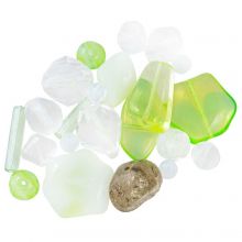 Bead Mix - Glass Beads (5.5 - 24.5 x 4 - 20 mm) Mix Color (15 gram)