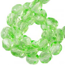 Czech Fire Polished Faceted Beads (4 mm) Chrysolite (50 pcs)
