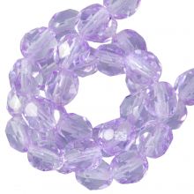 Czech Fire Polished Faceted Beads (4 mm) Violet (50 pcs)