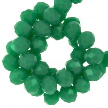 Faceted Rondelle Beads  (2 x 3 mm) Light Emerald (130 pcs)