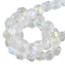 Czech Fire Polished Faceted Beads (2 mm) Crystal AB (50 pcs)