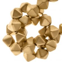 Czech Bicone Glass Beads (6 mm) Aztec Gold (20 pcs)