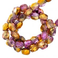 Czech Fire Polished Faceted Beads (3 mm) Crystal Magic Embers (50 pcs)