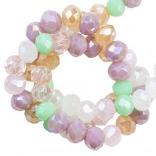 Faceted Rondelle Beads (3.5 x 3 mm) Aquamarine (120 pcs)