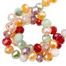 Faceted Rondelle Beads (3.5 x 3 mm) Multi Color (120 pcs)