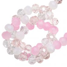 Faceted Rondelle Beads (3 x 2.5 mm) Baby Pink (150 pcs)