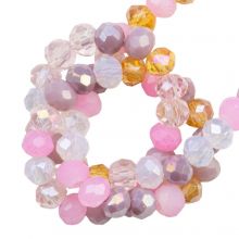 Faceted Rondelle Beads (3 x 2.5 mm) Pink Lavender (150 pcs)