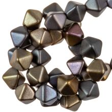 Czech Bicone Glass Beads (6 mm) Zinc Iris (20 pcs)