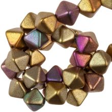 Czech Bicone Glass Beads (6 mm) Ancient Gold (20 pcs)