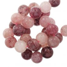 Strawberry Quartz Beads (8 mm) 50 pcs