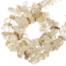 Rutilated Quartz Chip Beads (5- 8 mm) 100 pcs