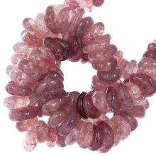 Strawberry Quartz Beads (11 - 17 x 9 - 11 x 2 - 4 mm) 120 pcs