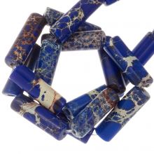 Regalite Jasper Beads (14 x 4.5 mm) Royal Blue (28 pcs)