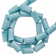 Agate Beads Colored (8 x 4 mm) Light Sky Blue (45 pcs)