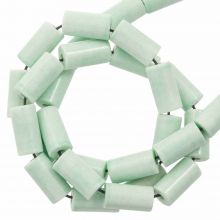 Agate Beads Colored (8 x 4 mm) Mint Green (45 pcs)