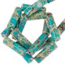Regalite Jasper Beads (14 x 4.5 mm) Turquoise (28 pcs)
