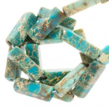 Regalite Jasper Beads (14 x 4 mm) Turquoise (28 pcs)