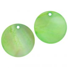 Shell Pendant (25 mm) Light Green (25 pcs)
