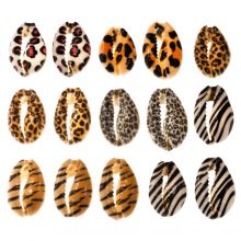 Cowrie Shell Beads Animal Print (18 - 23 x 13 - 14 x 6 - 8 mm) Mix Color (15 pcs)