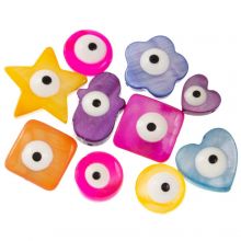 Bead Mix - Shell Beads (8 - 16 x 3.5 - 4.5 mm) Mix Color (10 pcs)