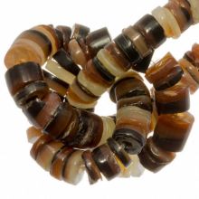 Shell Beads (5 x 1 mm) Brown Lip Shell (165 pcs)