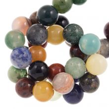 Bead Mix - Gemstone Beads (10 mm) Mixed Stones (38 pcs)