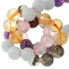 Bead Mix - Gemstone Beads (10 mm) Mixed Stones (39 pcs)