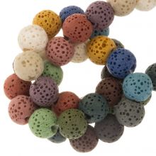 Lava Beads (8 mm) Mix Color (51 pcs)