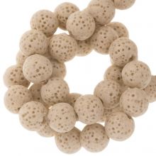 Lava Beads (8 mm) Sandshell (51 pcs)