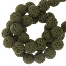 Lava Beads (8 mm) Olivine (51 pcs)