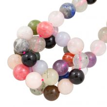 Bead Mix - Gemstone Beads (6 mm) Mixed Stones (65 pcs)