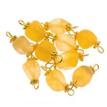 Jade Jewelry Connector (11 - 13 x 8.5 - 11 x 6 - 8.5 mm) Gold (10 pcs)