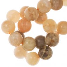 Moonstone & Sunstone Beads (8 mm) 25 pcs