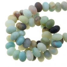 Amazonite Rondelle Beads Frosted (8 x 5 mm) 72 pcs
