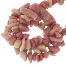 Rhodonite Chip Beads (5 - 11 mm) 280 pcs