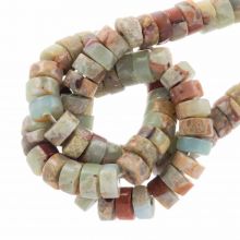 Aqua Terra Jasper Heishi Beads (4 x 2 mm) 175 pcs