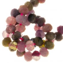 Faceted Tourmaline Beads (3.5 - 4 x 2.5 - 3 mm) 140 pcs