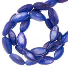 Shell Beads (11 x 5 mm) Blue (40 pcs)