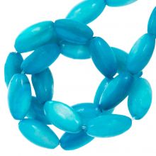 Shell Beads (11 x 5 mm) Sky Blue (40 pcs)