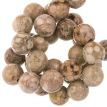 Maifan Stone Beads (8 mm) Tan (48 pcs)